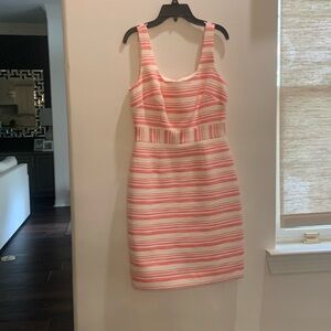 Trina Turk perfect condition pink and white trina sleeveless dress